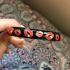 Betsey Johnson Lips Bangle Bracelet